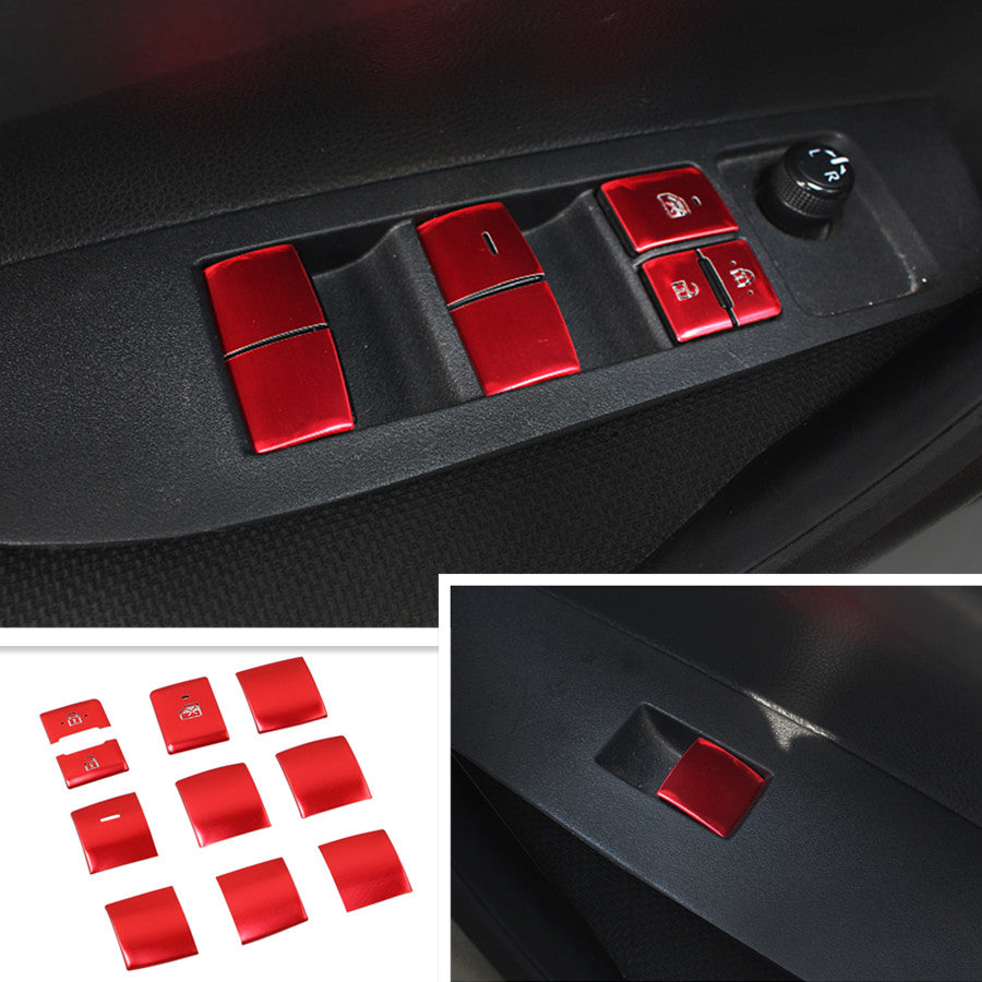 Red interior window lift button switch trim suitable for Toyota for Corolla 2019-2022