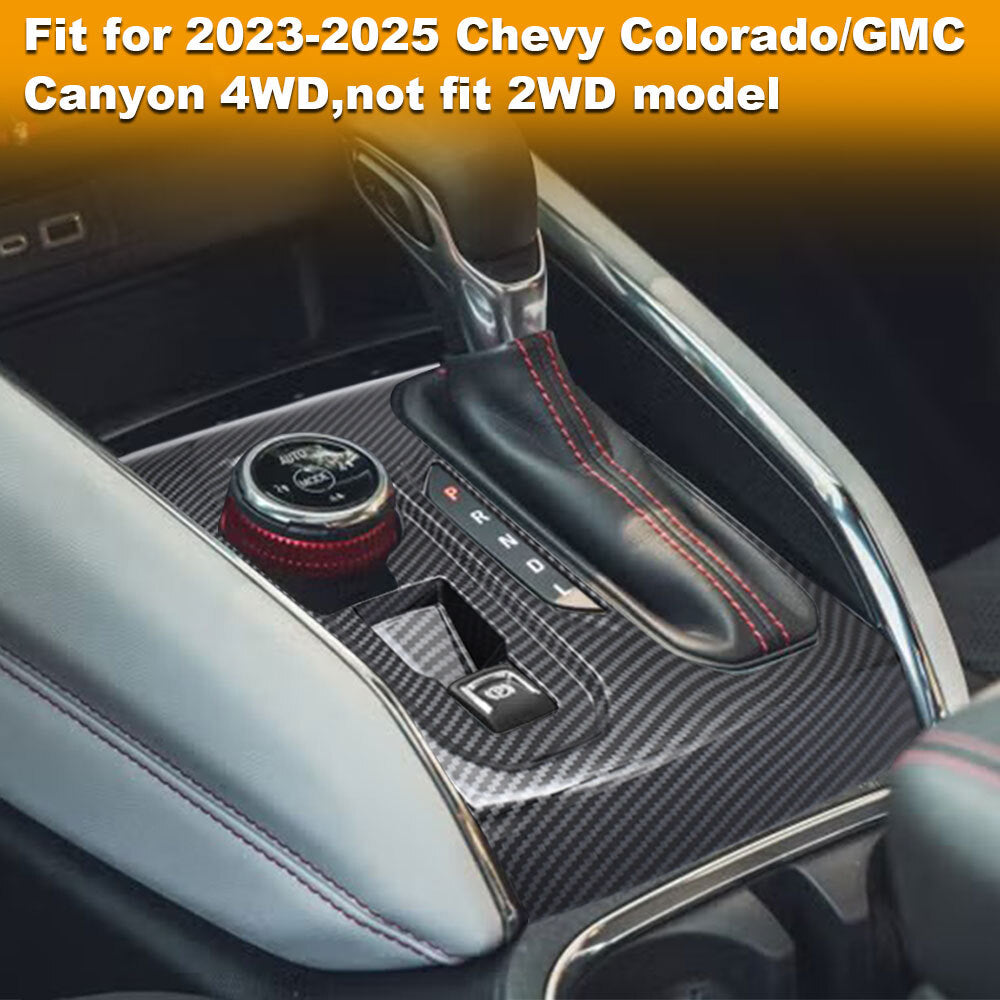 Carbon Fiber Color For 2023-2024 2025 for GMC for Canyon Cab Gear Shift Panel Cover Trim