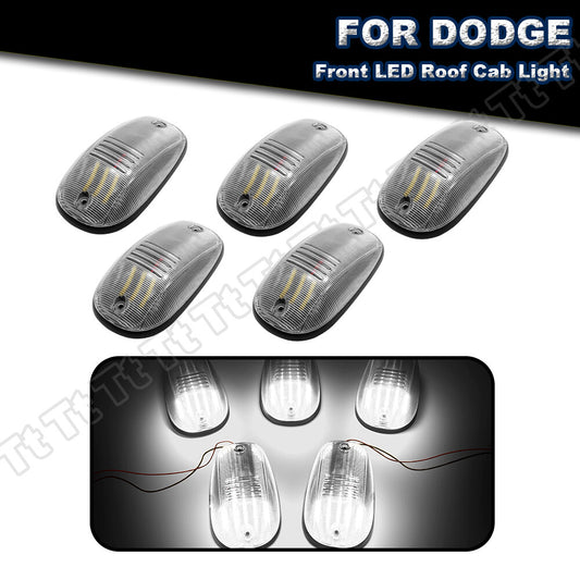5-pack white LED cab roof marker lights for Dodge for Ram 1500 2500 3500 trucks