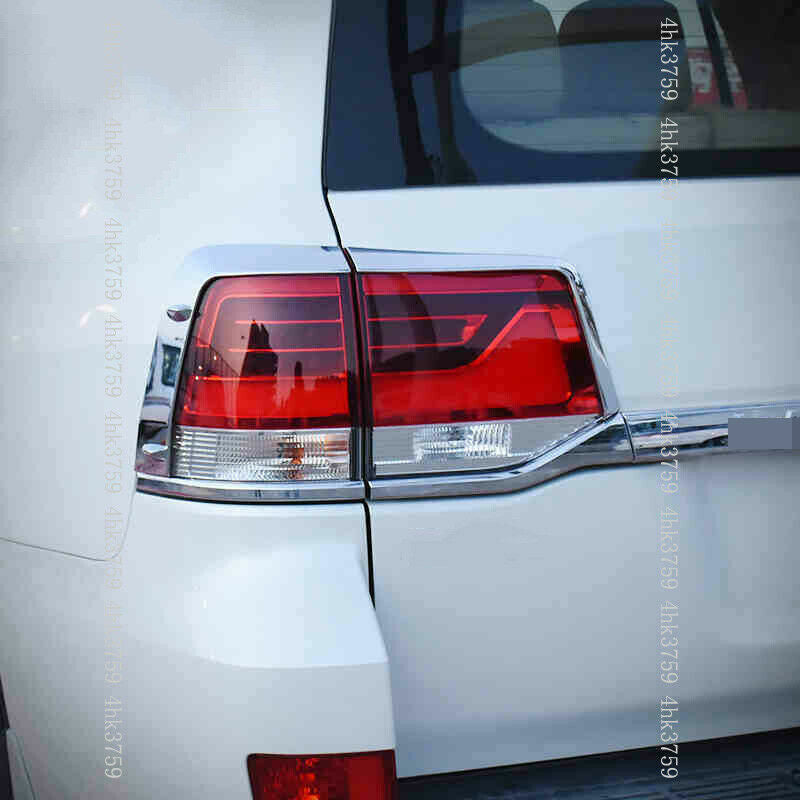 for Toyota for Land Cruiser LC200 2016-2019 Chrome Rear Tail Light Lamp Trim Strips