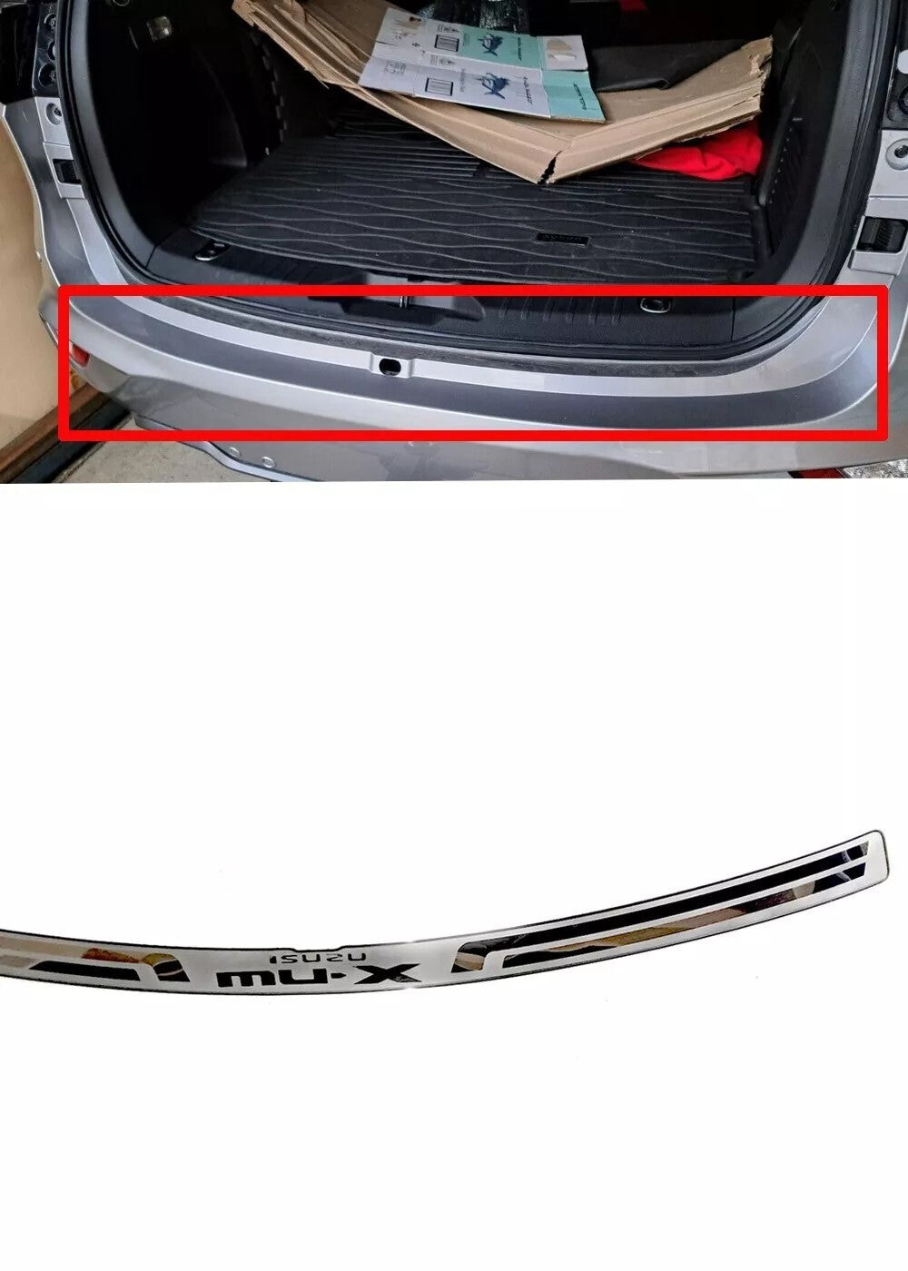 For 2024 for Isuzu MUX MUX-LST Accessories Car Rear Bumper Protector Scuff Plate