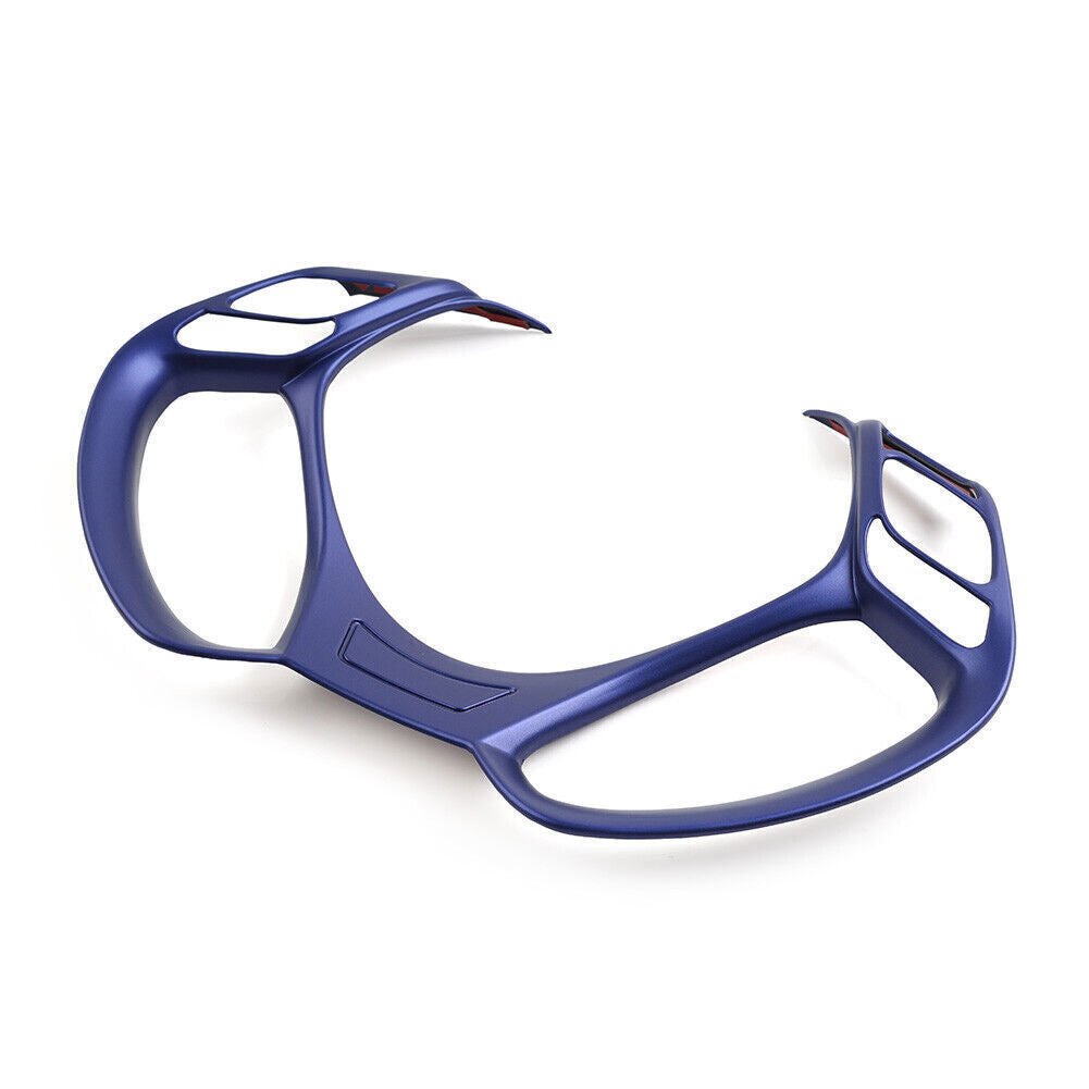 1X Steering Wheel Button Frame Decorative Cover Trim for Toyota C-HR 18-22 Blue