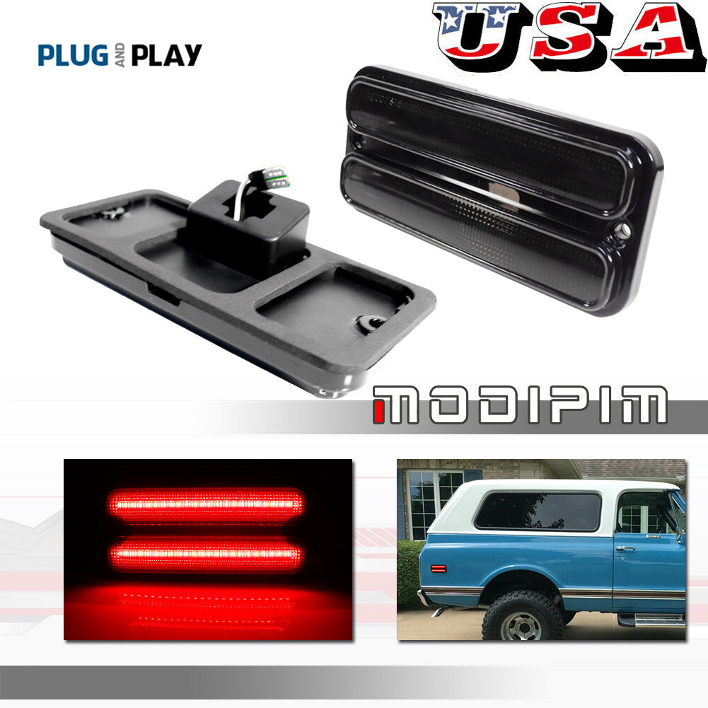 Two red LED marker lights for 1968-1972 for Chevrolet for GMC trucks.