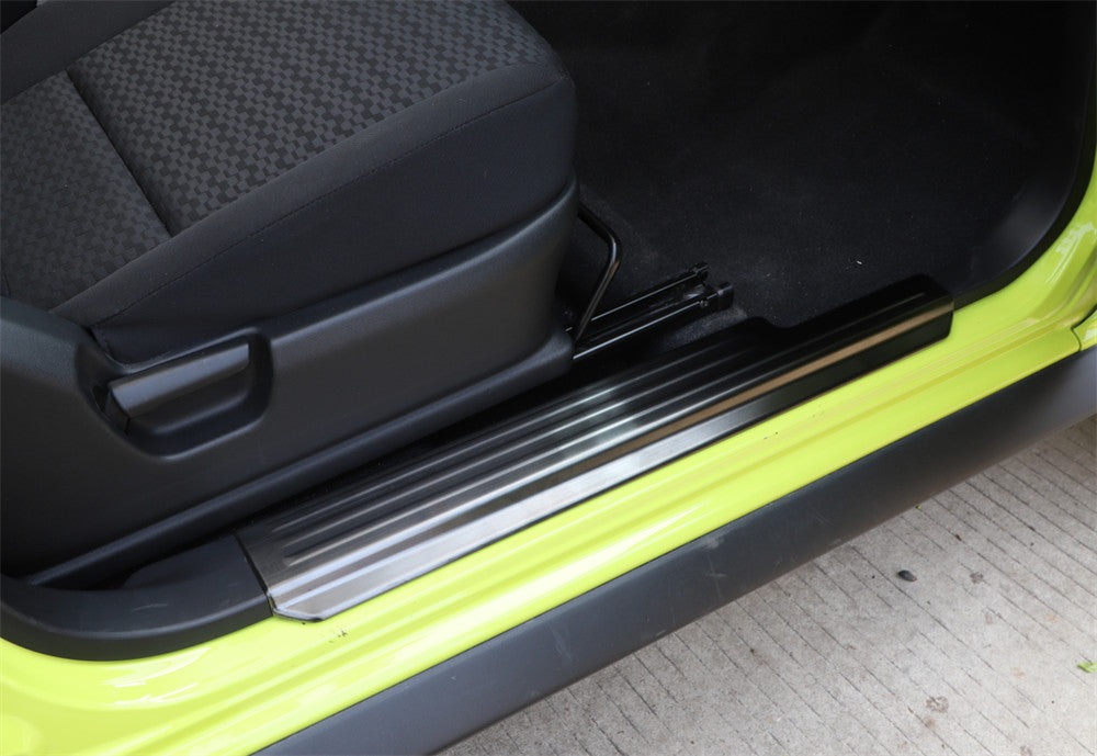 Steel Black Door Sill Scuff Guard Plate Panel Cover Fit for Suzuki for Jimny 2019-23