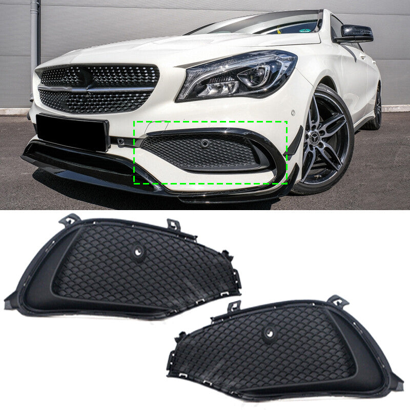 pair of front bumper grille fog light covers are suitable for the for Mercedes-Benz W117 CLA180 2016 - 2019.