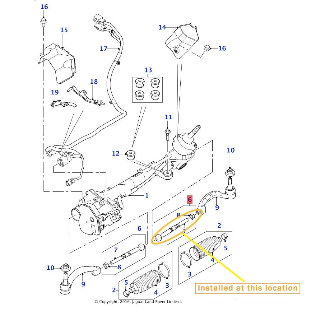 Suitable for Land Rover for Range Rover Internal Ball Joint 16mm Equipment Manufacturer: LR033529