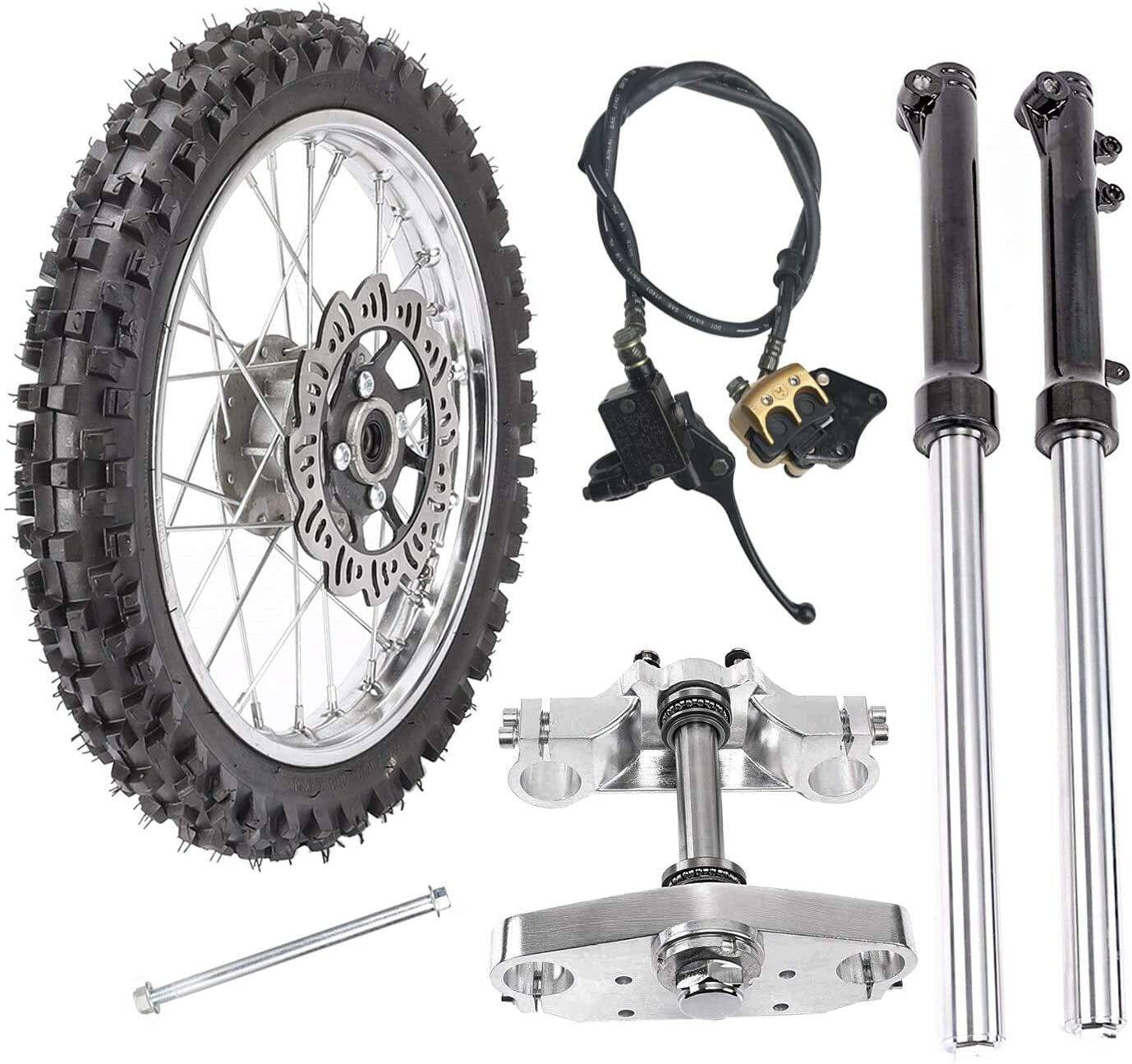 25-inch front fork impact, 14-inch wheels, 60/100-14 disc brakes, suitable for Pit Dirt bikes, Razor MX