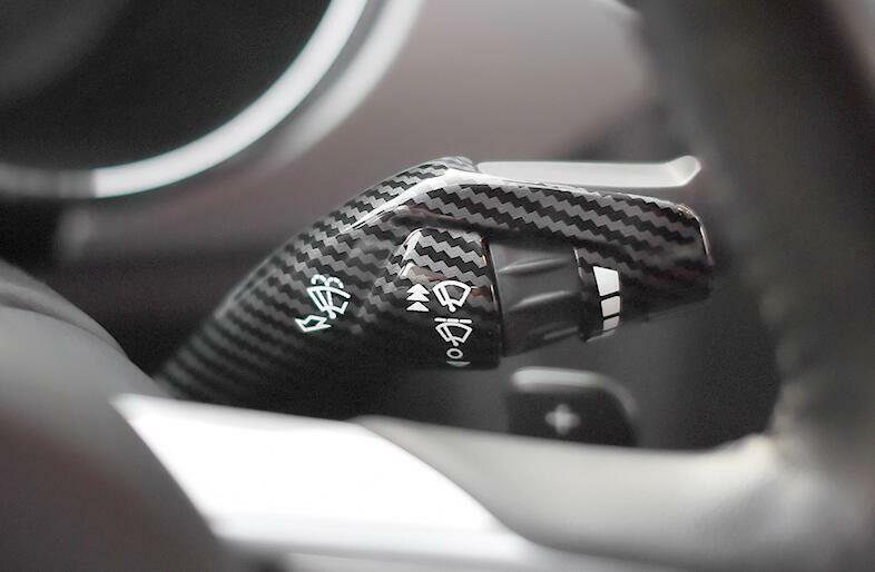 for Ford for Mustang 2015-2021 Black Carbon Fiber Wiper Gear Lever Decoration Trim