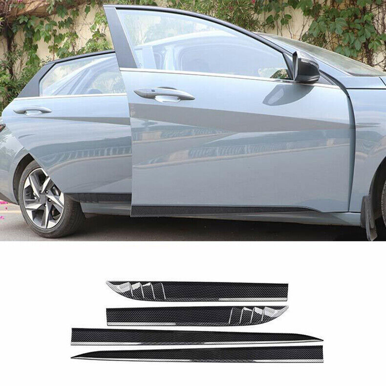 4x for Hyundai for Elantra 2021-23 Carbon Fiber ABS Side Door Body Guard Cover Trim