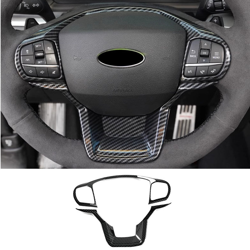 Carbon Fiber Car Steering Wheel Trim 2pcs  for ford  Explorer 2020-2025