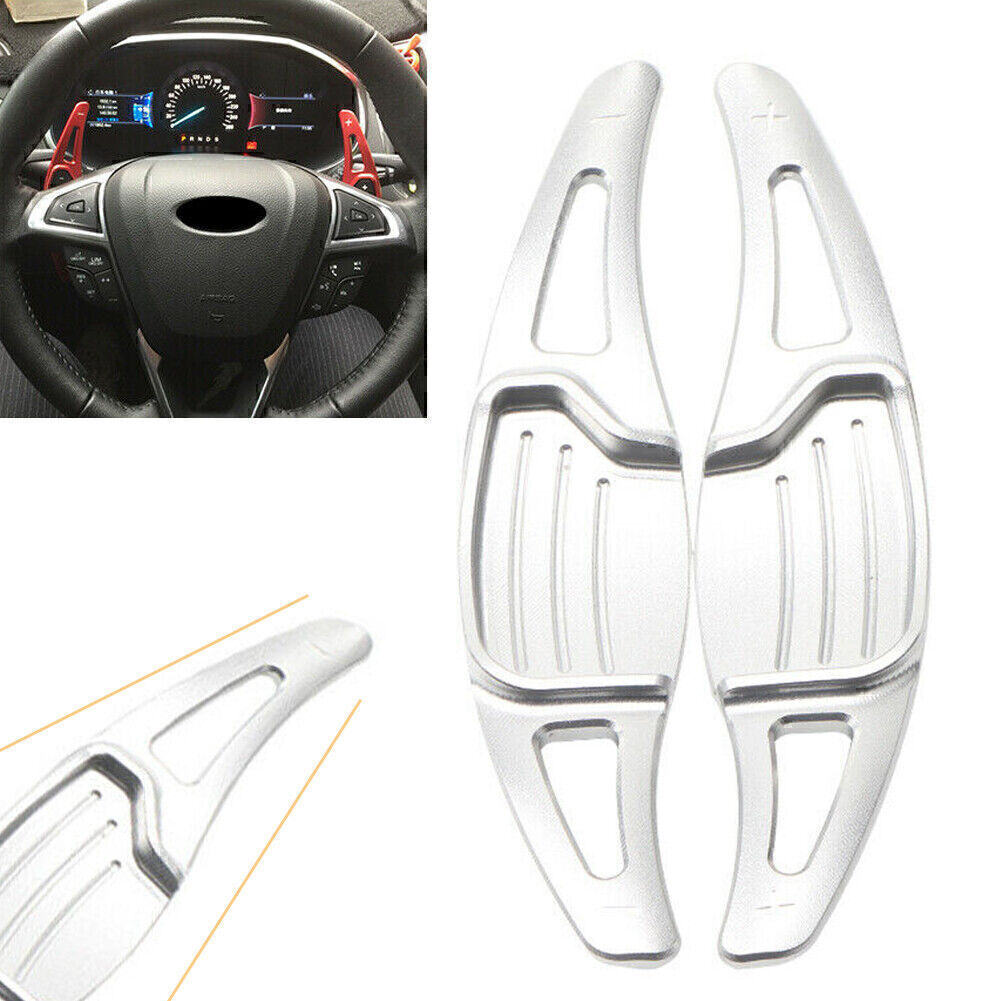 Fit for Ford Mondeo Taurus Edge Steering Wheel Shift paddle Shifter Extension Silver