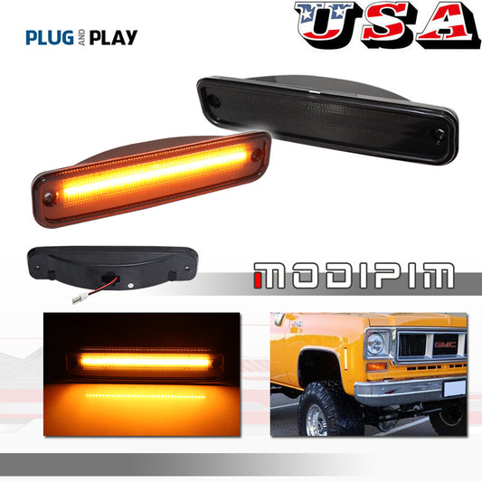 Amber LED side marker lights are suitable for 73-80 for Chevrolet Blazer for GMC Jimmy, Pickup, and Suburban.