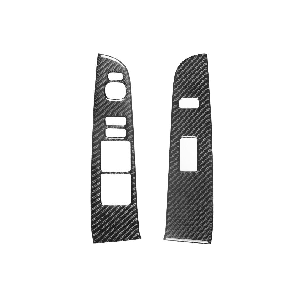Carbon Fiber Car Front Window Lock Lift Panel Frame Trim for Toyota for Camry 12-14