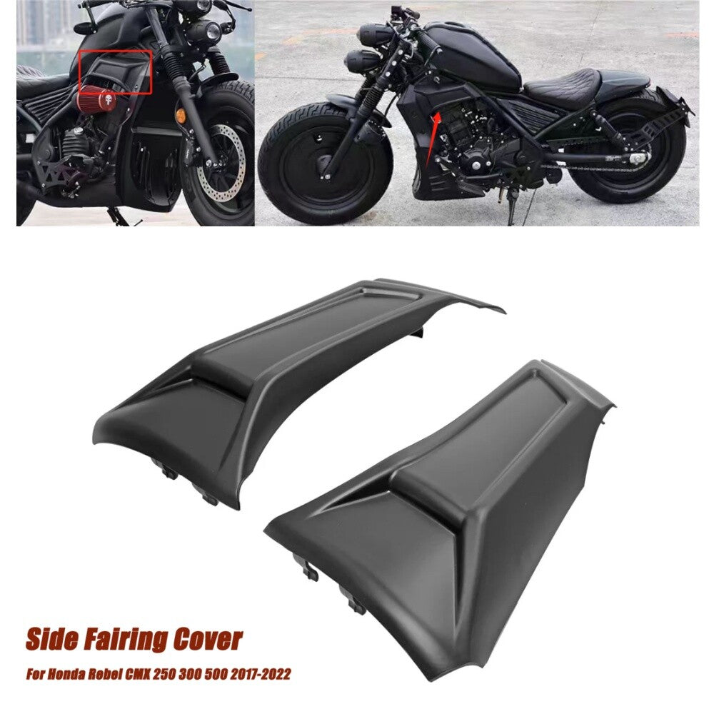 Black Engine Side Frame Fairing Case Cover for Honda Rebel CMX 250 300 500 17-22