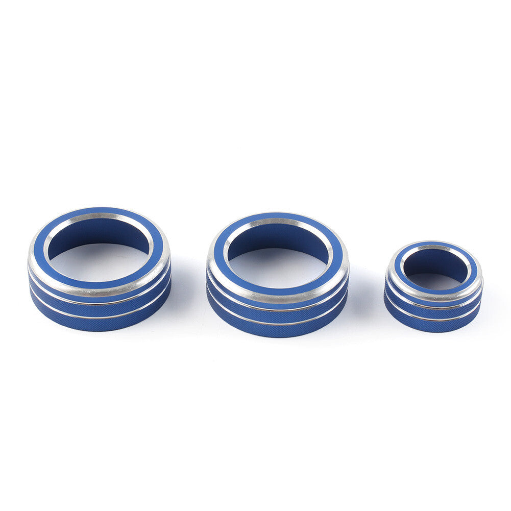 3x Interior AC Climate Switch Knob Ring Cover Trim for Honda CRV 2017-2022 Blue