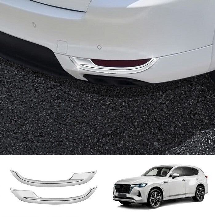 for Mazda CX-60 2023 Car Accessories ABS Rear Bumper Fog Light Lamp Trim Cover
