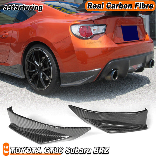 REAL CARBON Rear Bumper Splitter Flaps Lip for Toyota GT86 for Subaru BRZ 2013-2020