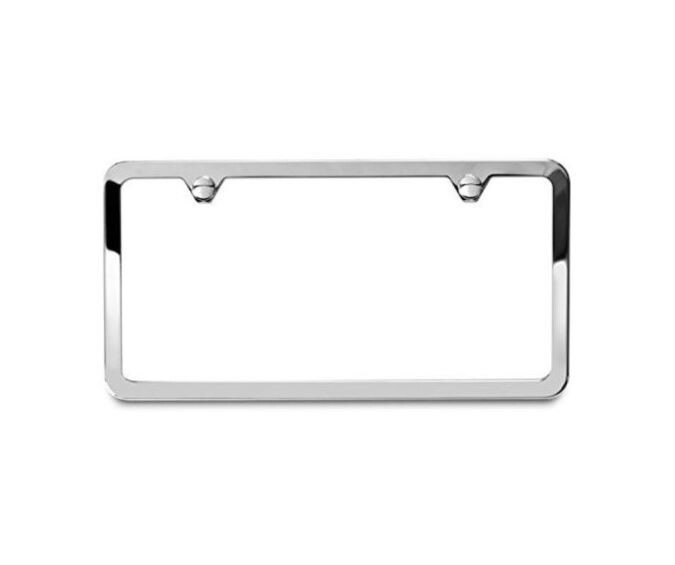 Car license plate frame cover cap rear trunk boot ultra-thin chrome plating suitable for Toyota