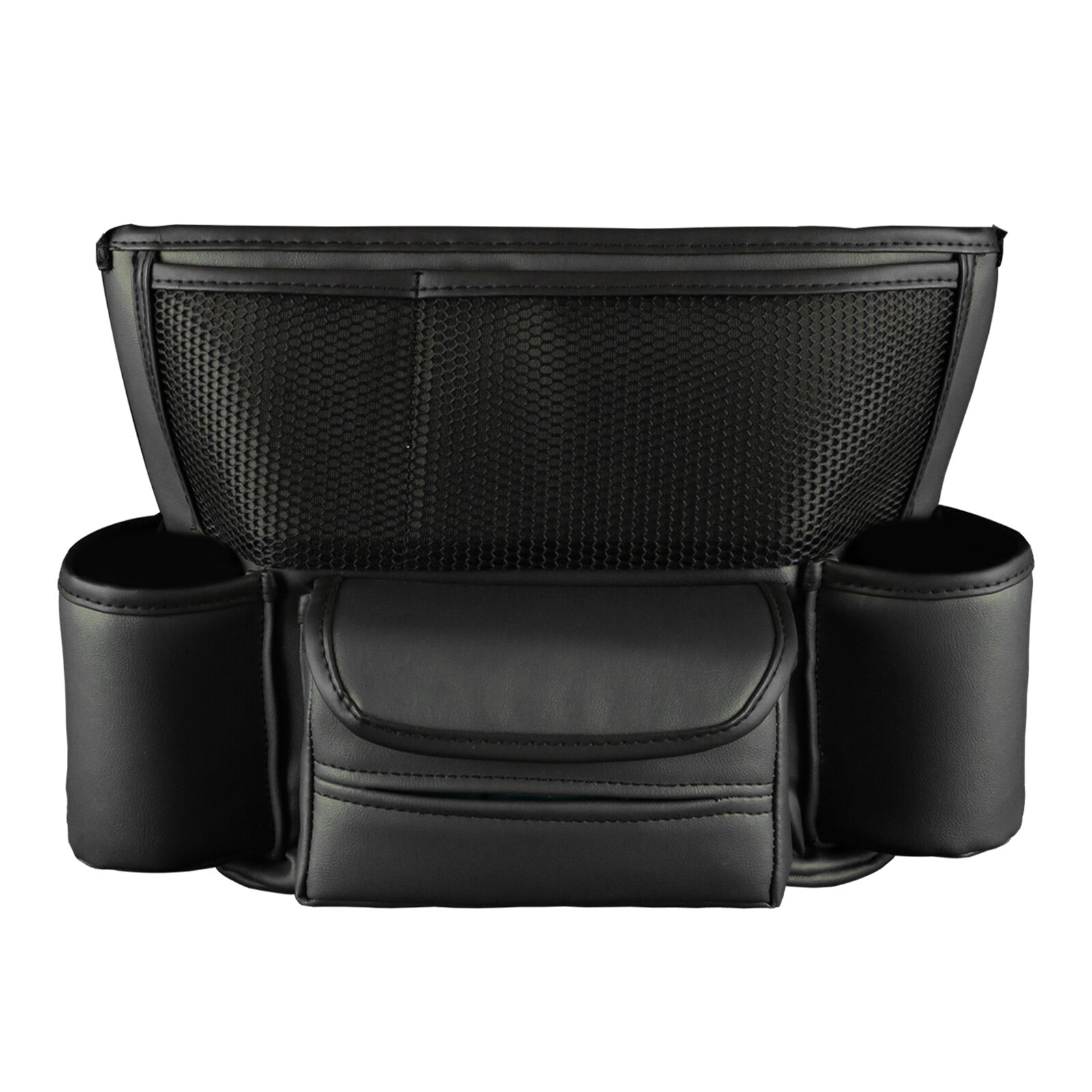 Black Car Storage Pocket Handbag Holder Between Seats Organizer PU Leather Bag
