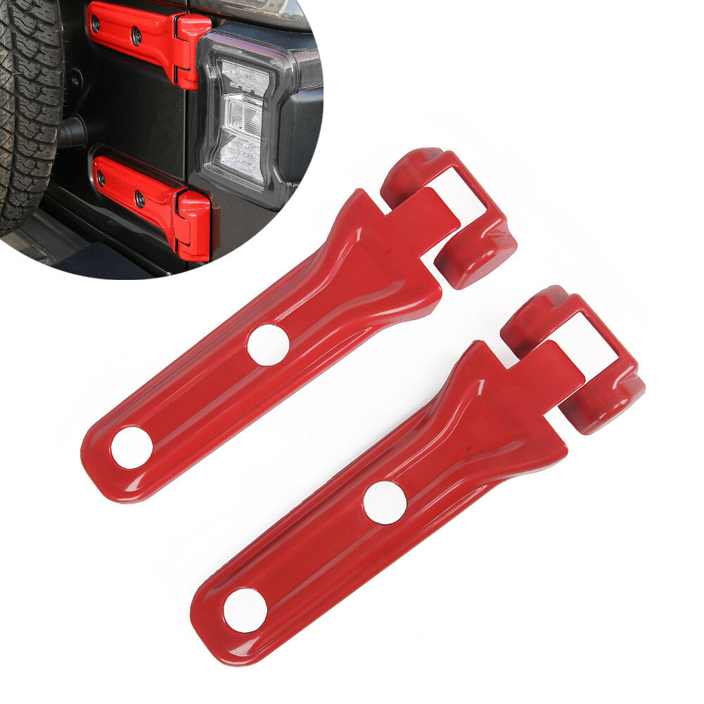 2x Spare Tire Tailgate Door Hinge Cover for Jeep for Wrangler JL 2018-2022 Red Car