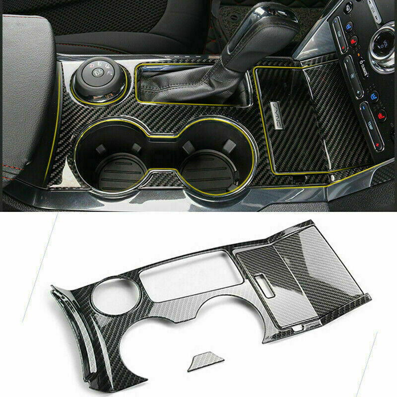 for Ford Explorer 2013-2019 Carbon Fiber Gear Shift Box  Water Cup Panel Cover