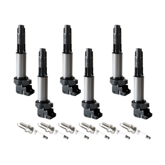6X Ignition Coils + 6Pcs Spark Plugs set for BMW 328i 335i 525i 528i X5 X6 UF522