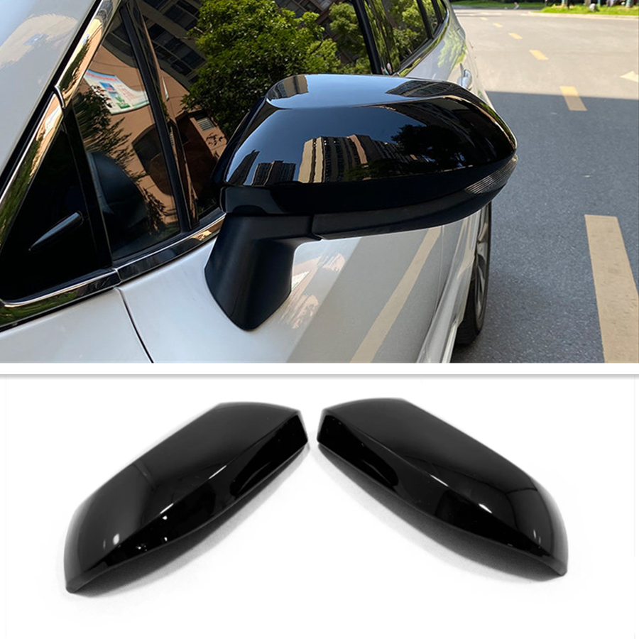 for Toyota for Corolla 2019-23 Glossy Black Side Door Rearview Mirror Cover Trim Cap
