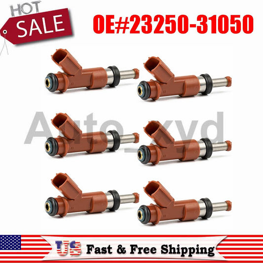 6X Fuel Injector 23250-31050 for Toyota for Avalon for Camry Highlander RAV4 for Sienna XYD
