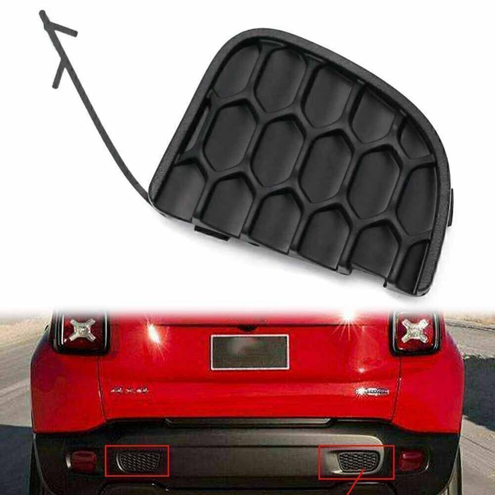 Pair Rear Bumper Tow Hook Eye Cap Cover Fit 2015-2020 for Jeep Renegade 5VW91LXHAA