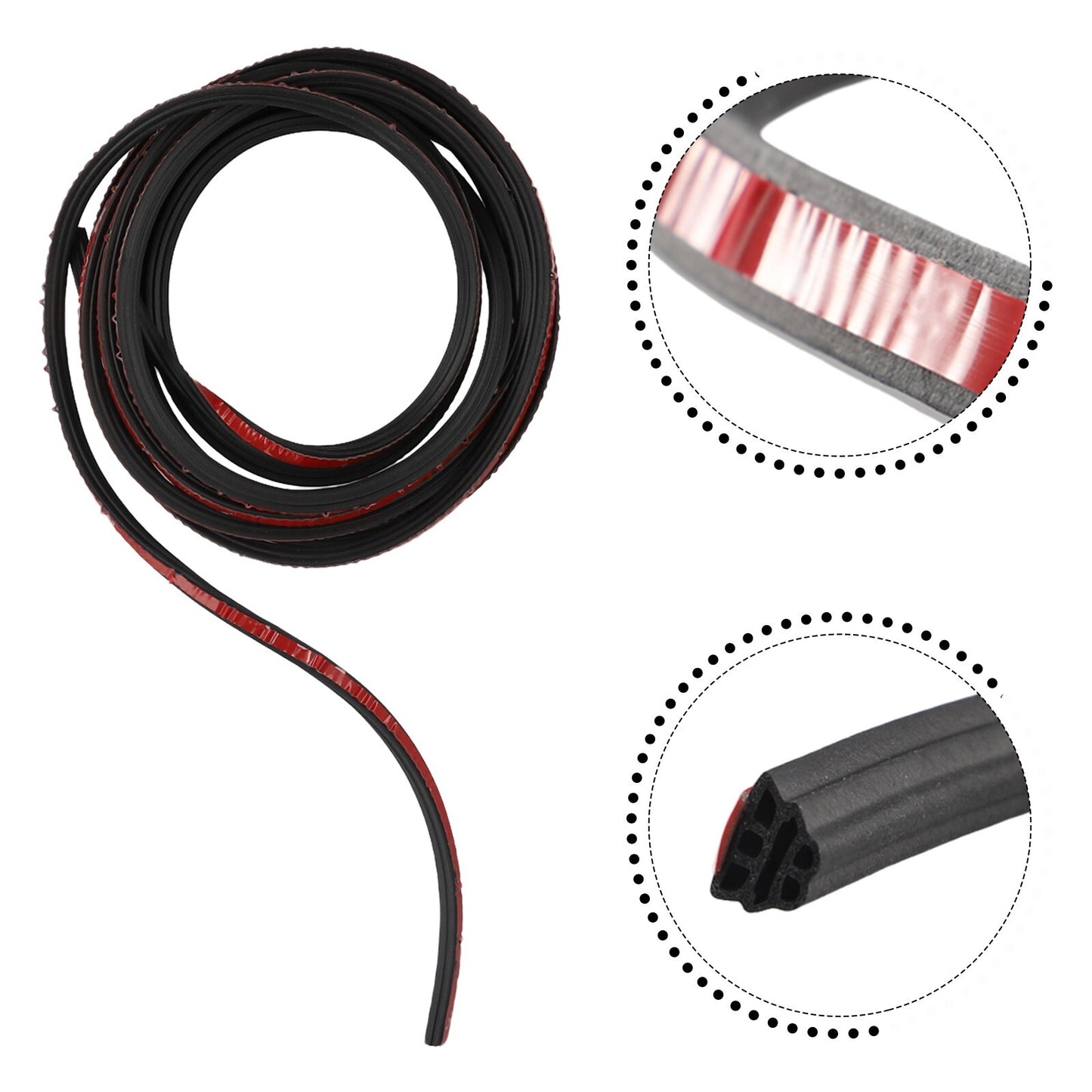 Rubber 3-layer Weatherstrip 11mm x 9mm automotive door seal strip