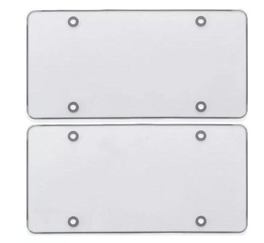 2-piece car license plate frame cover, front cover, rear trunk transparent, suitable for VW .