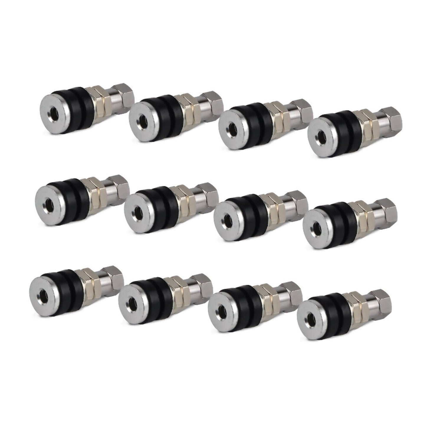 12pcs Metal Rod Wheel Tire Valves Stems Bolts Screws Set For Motorcycles ATVs