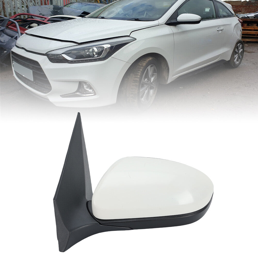 F¨¹r for Hyundai I20 MK2 GB IB 2015-2020 Au?enspiegel R¨¹ckspiegel Links Wei? 3 Draht