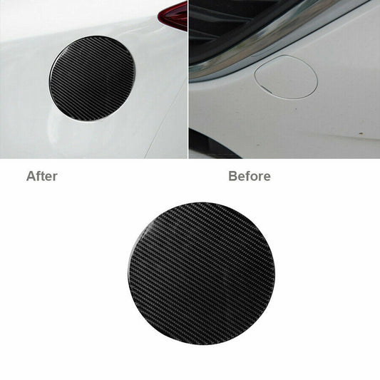 Carbon Fiber Fuel Tank Cap Cover Trim Fit for Mazda 3 Axela 2013-2018