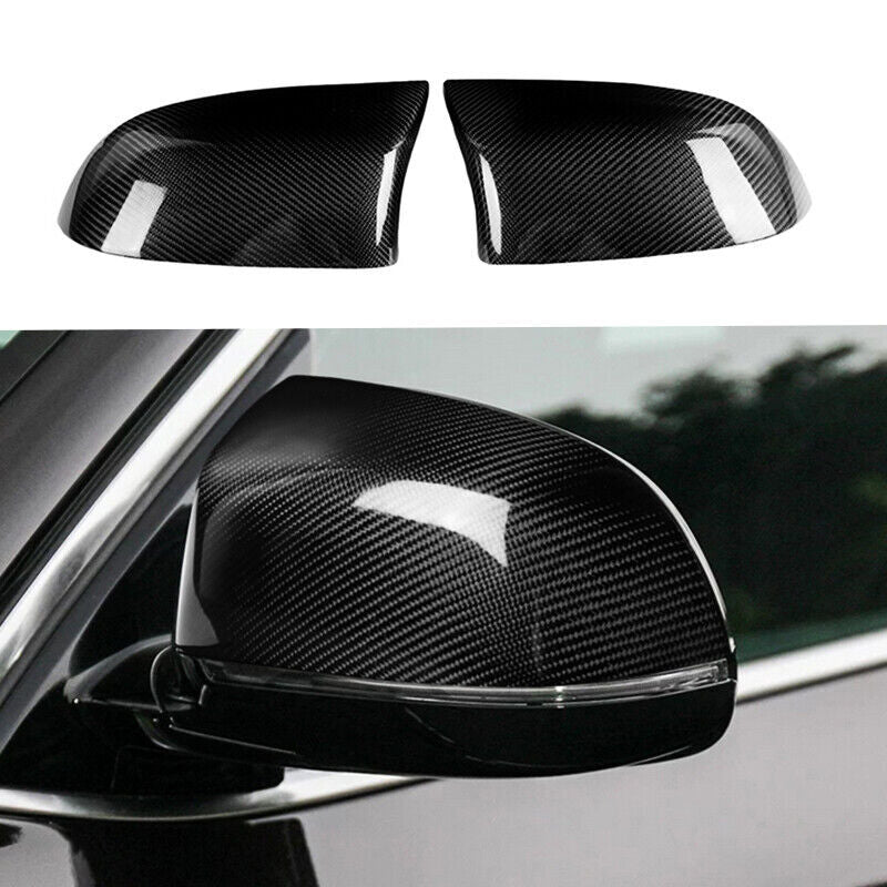 Real Carbon Fiber Car Side Mirror Cover Caps for BMW X3 X4 X5 F25 F26 F15F16 E83