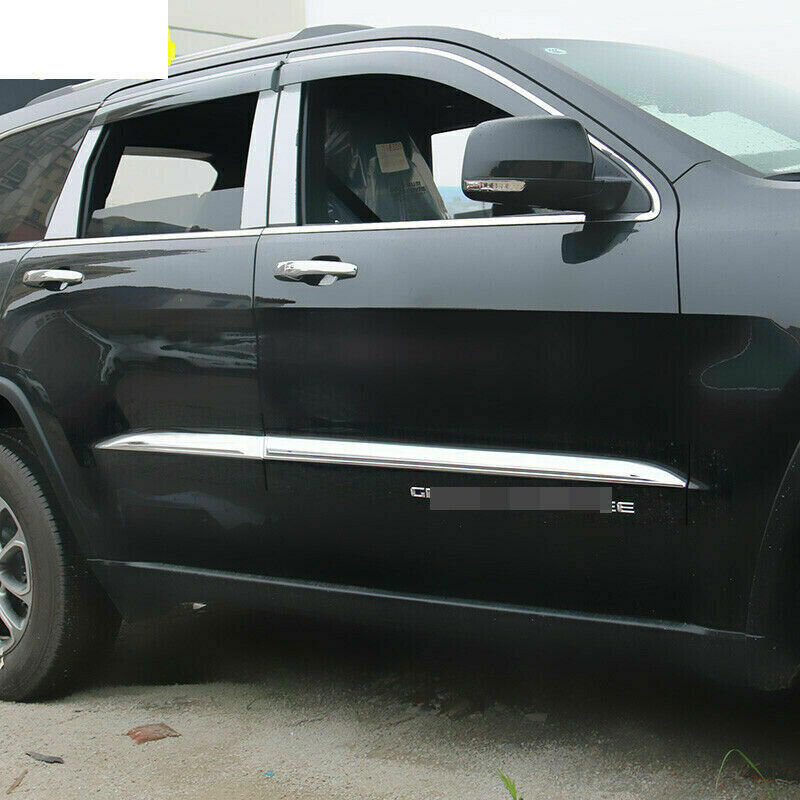 for Jeep Grand Cherokee 2014-2020 Chrome Body Side Door Liner Cover Molding Trim
