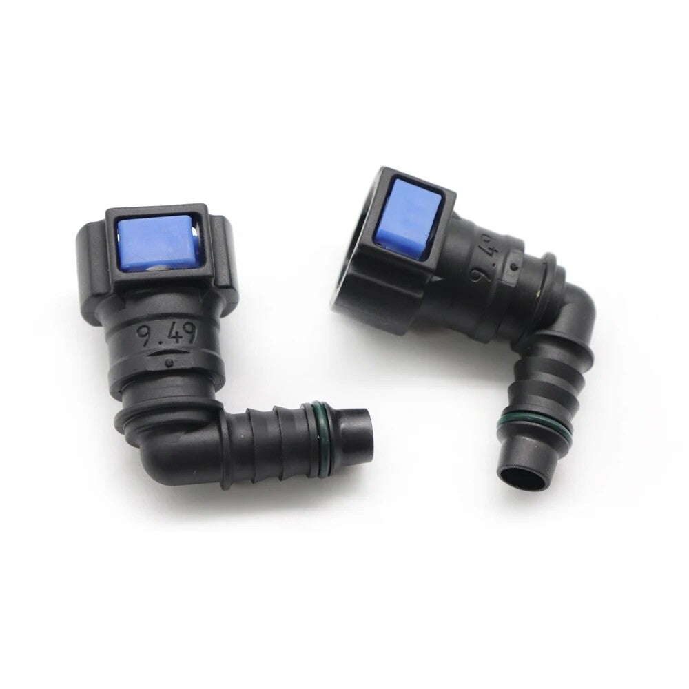 2-Pack Fuel Line Hose Quick Release Female Connector 9.49mm ID8 10x8 90¡ã
