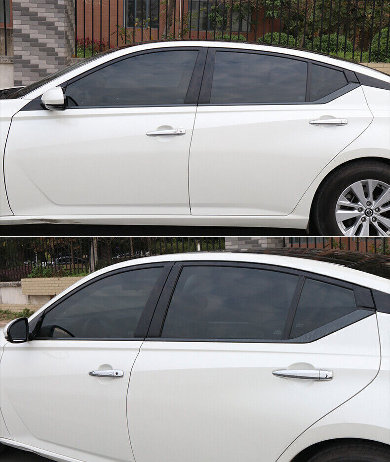 for Nissan Altima 2019-2023 Glossy Black Steel Window Bottom Strip Panel Trim 6x