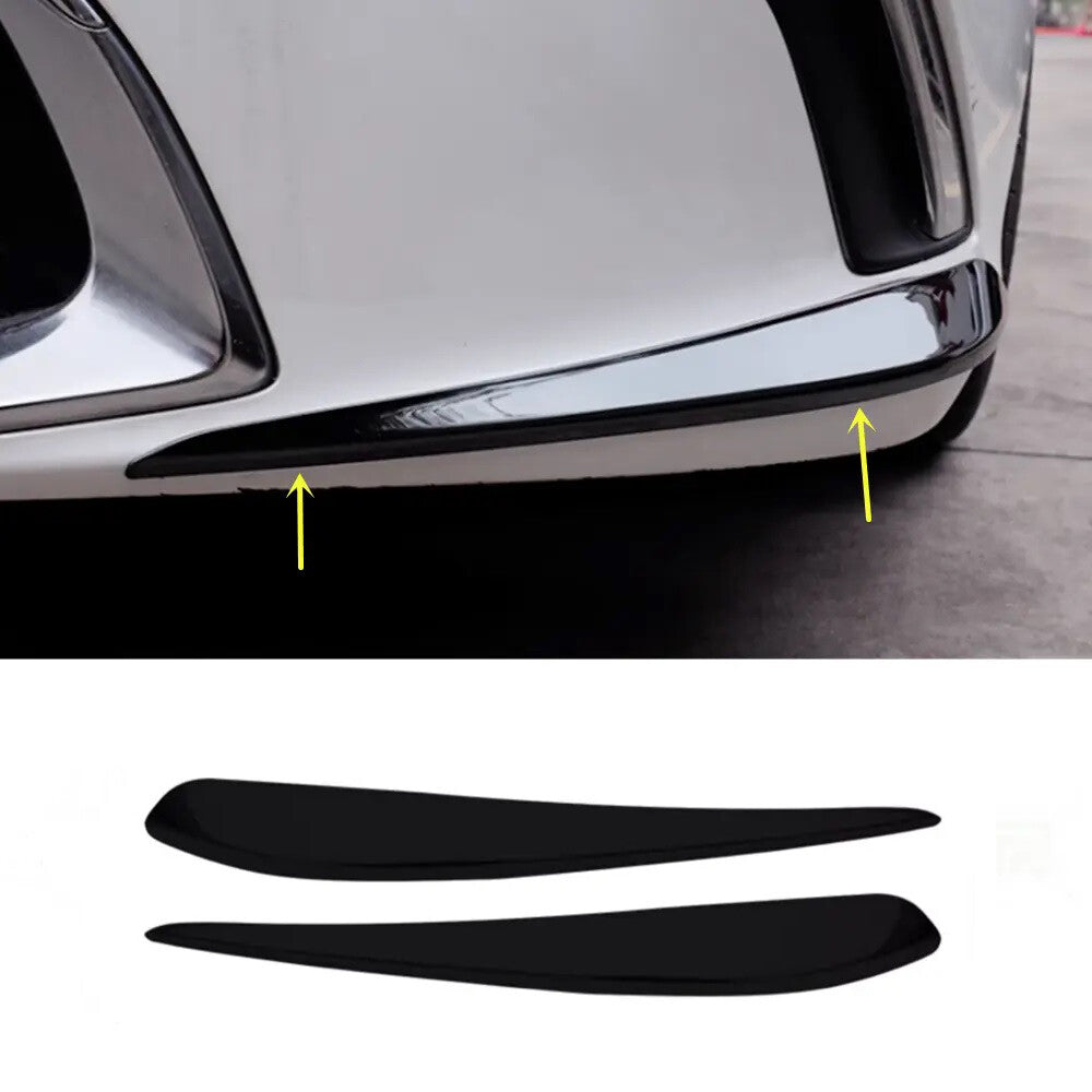 Black Gloss Front Bumper Side Corner Spoiler Cover for Lexus ES250 350 2019-2023