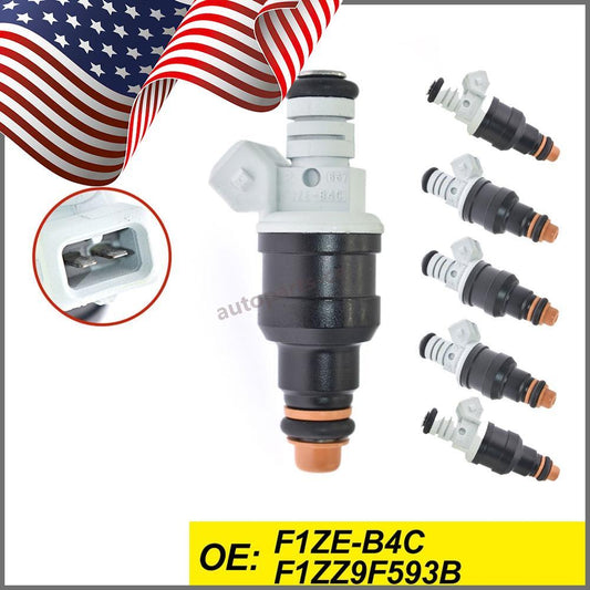 Set (6) Fuel Injectors for Ford 6 Cyl 3.8L 4.9L F1ZE-B4C F1ZZ9F593B