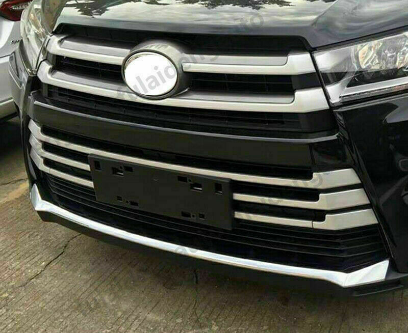 Chrome Front Bumper Lid Grille Bottom Cover Trim for Toyota Highlander 2017-2019