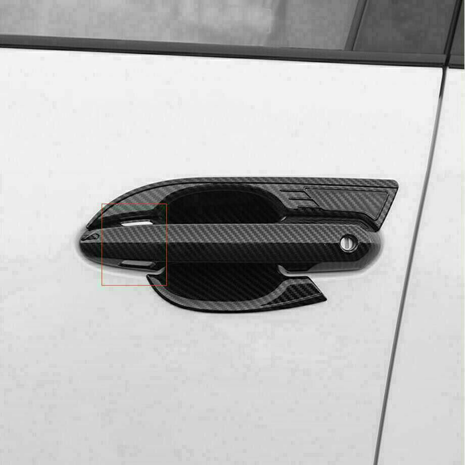 8X Carbon Fiber ABS Door HandleDoor Bowl Trim for Toyota Highlander 2020-2023
