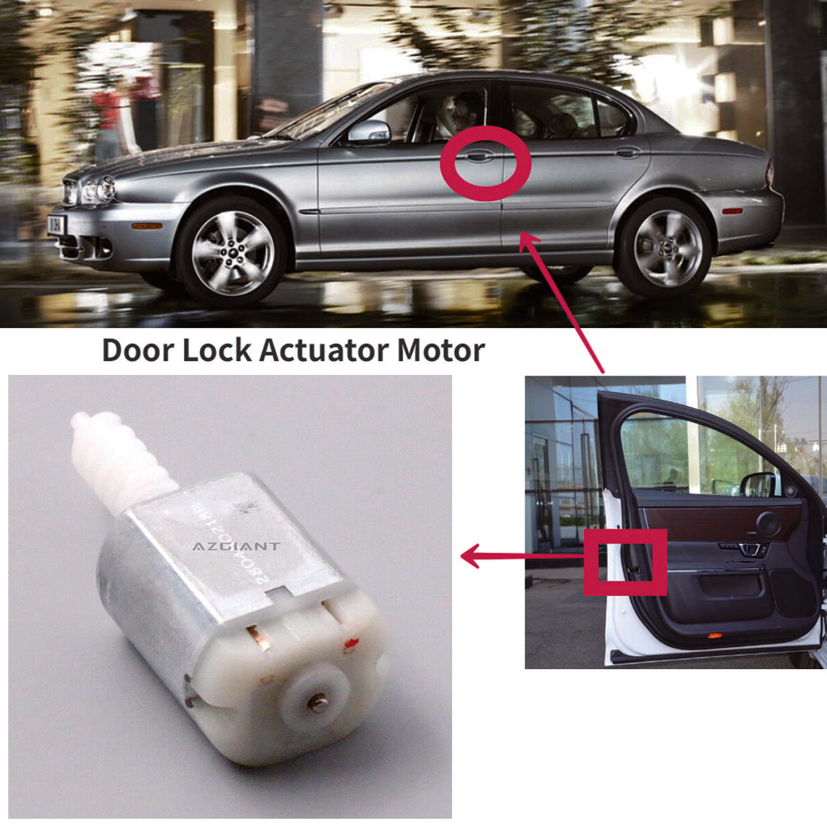 1020656 3T0415 Central Door Latch Actuator Motor for 2010-2018 for Volvo S60 II MK2