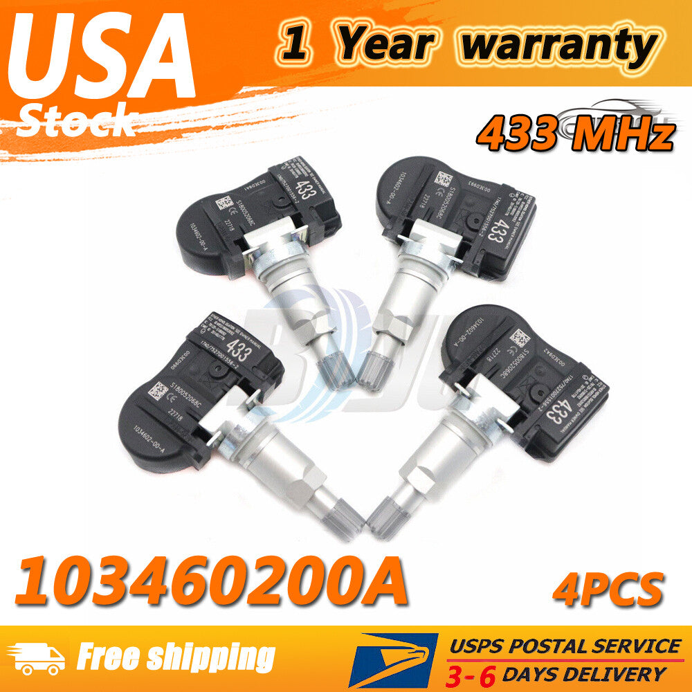4x 103460200A NEW TPMS Tire Pressure Sensors Fit for Tesla Model 3 S X 2014-2022