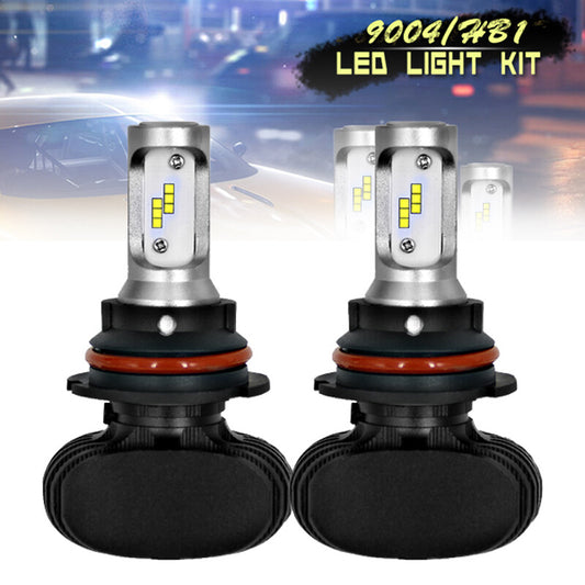 2-pack DC9-32V 8000LM 9004 HB1 Car SUV LED Headlights High and Low Beams 6000K 25W/Bulbs