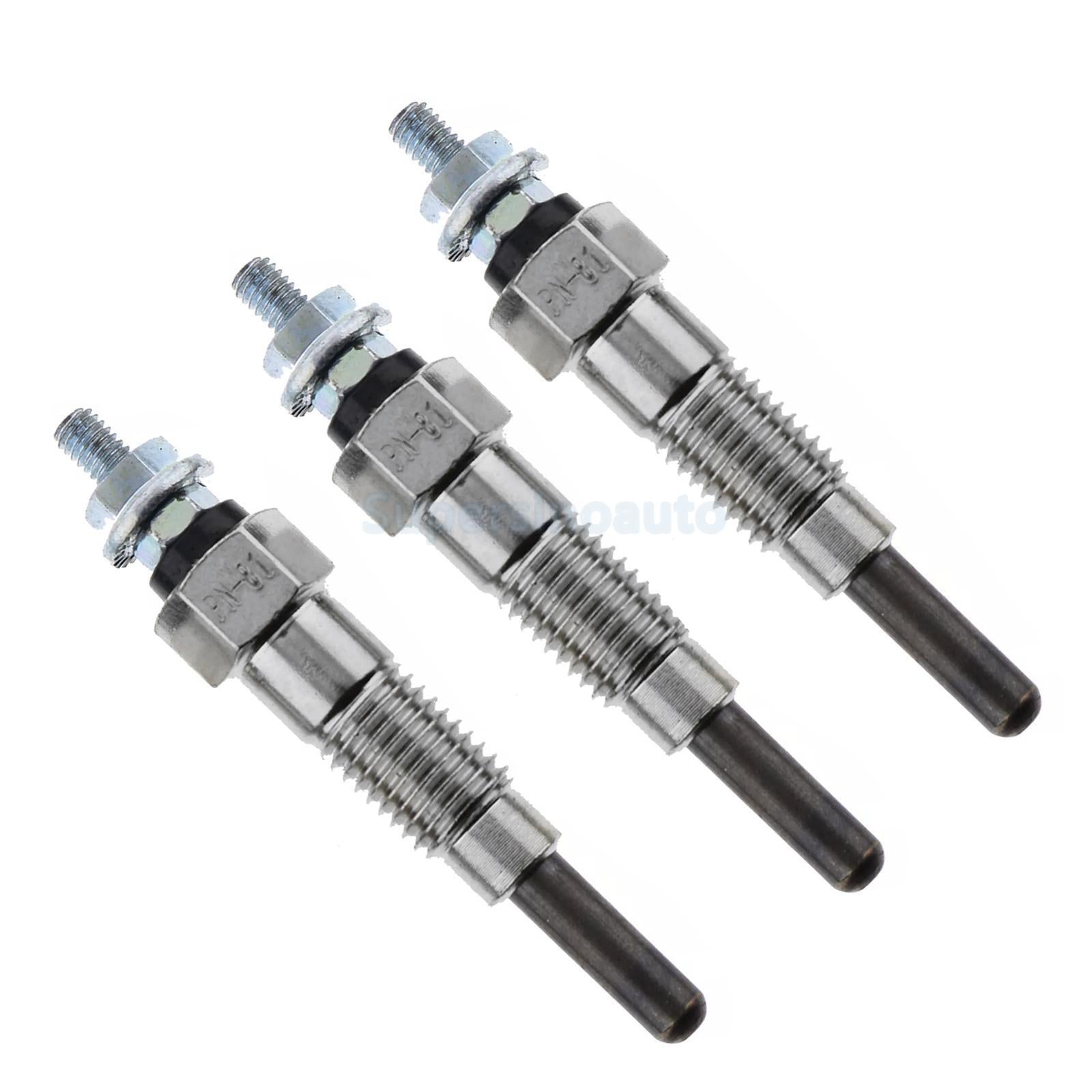 3PC Glow Plugs for Kawasaki Mule Kubota D600 D750 D850 D950 B1750D B1750E B7200D
