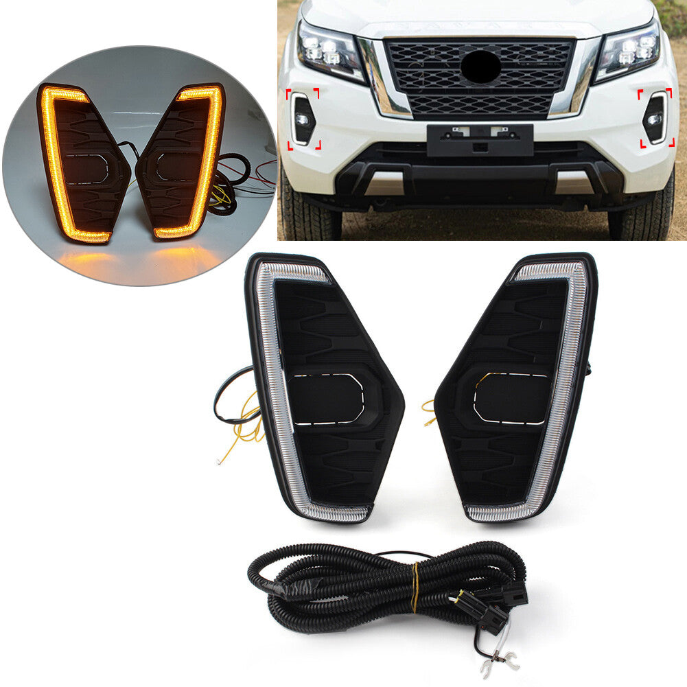 Daytime Running Light DRL Turn Signal Light Fitfor for Nissan Navara NP300 2020-2022