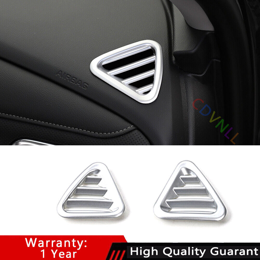 for Chevy Equinox 2018-2021 Silver Dashboard Upper Air Outlet Vent Cover Trim 2X