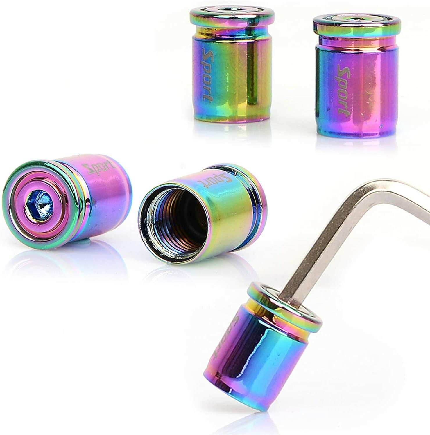 4-Piece Car Tire Valve Stem Cover, Car Wheel Tire Cover Stem Cover, Anti-theft Dust Pack