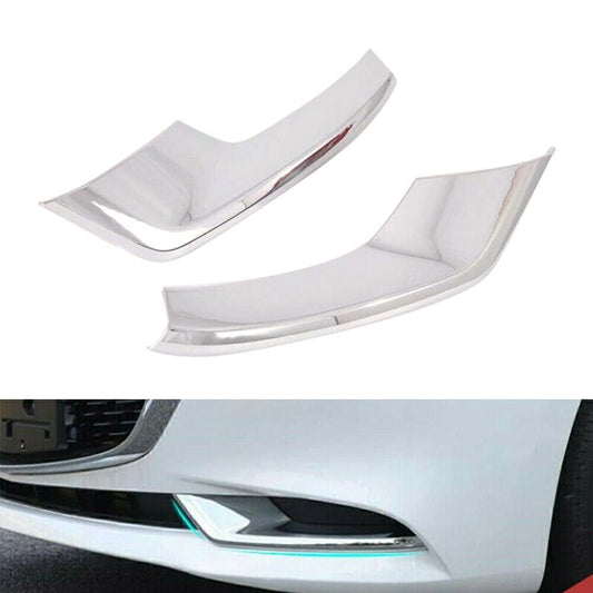 Front Fog Light Lamp Frame Cover Trim Chrome for 2019 2020 for Mazda 3 Sedan 2pcs